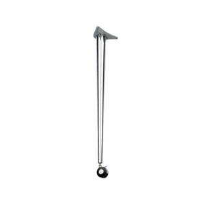 Pata de muebles cromada con recubrimiento en polvo de metal de acero popular con ruedas