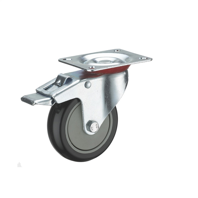Rueda giratoria de nailon para carrito de compras