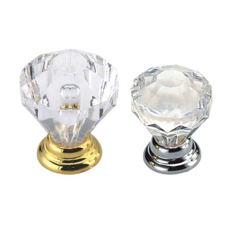Tirador de armario de acero con cristal, pomo de armario de 32mm, tirador de oficina, tirador de tocador
