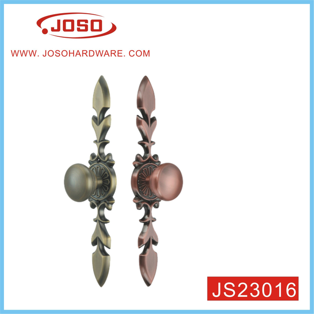 Manija de puerta elegante y noble con forma de rama de olivo para puerta de cocina