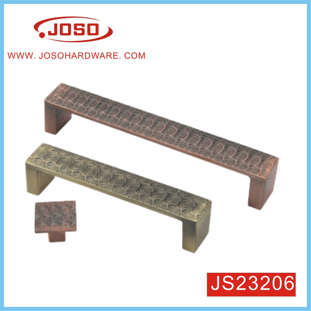 Tirador rectangular de cobre antiguo de cristal para armario de cocina