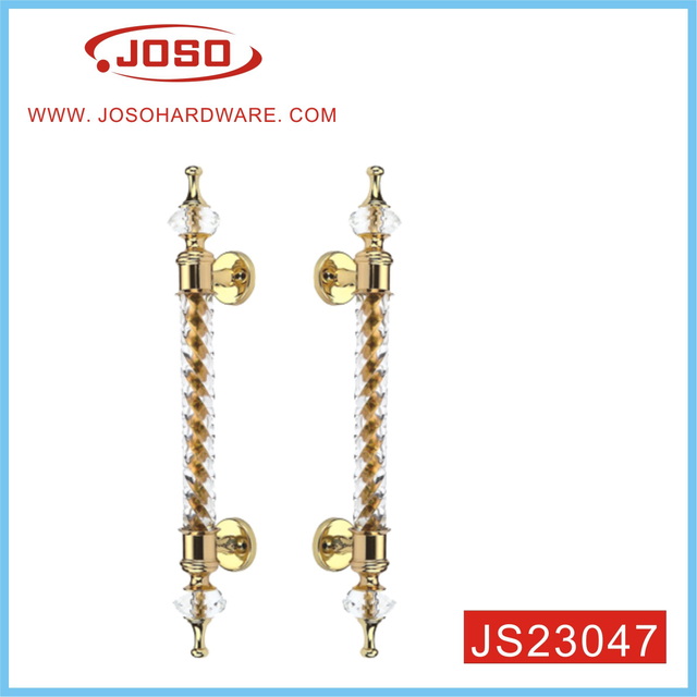 Manija de puerta noble de apariencia cristalina para puerta interior