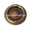Manija de anillo de latón antiguo de 56mm, manija para muebles, herrajes para muebles, manija de aleación de zinc
