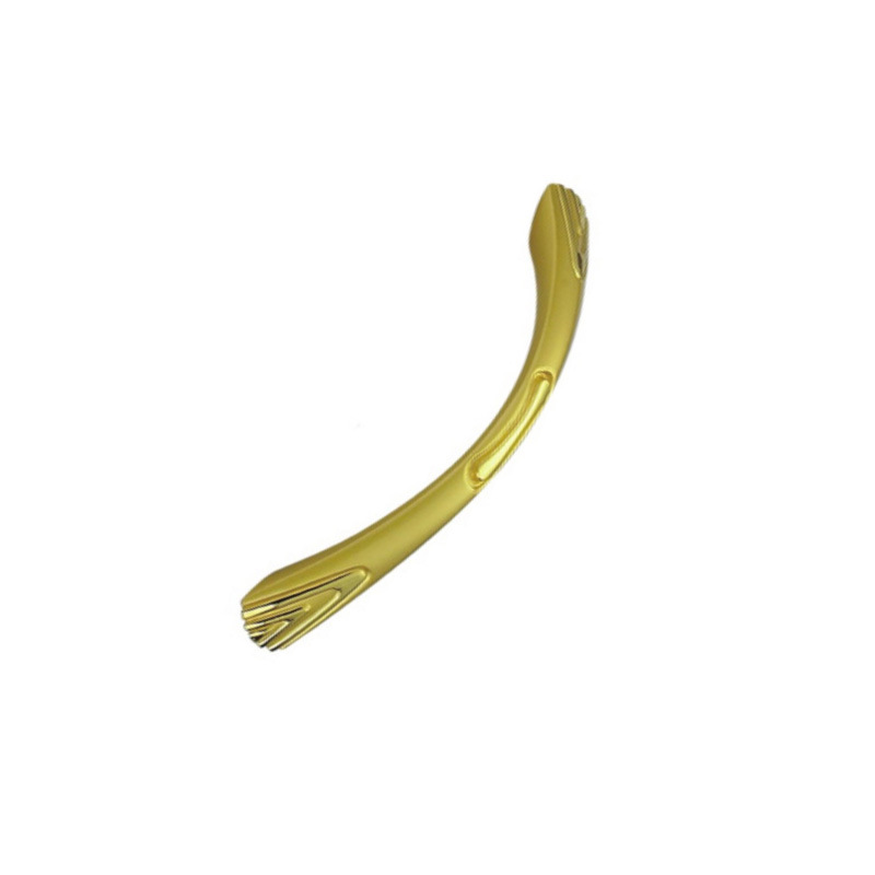 Tirador de cocina con tirador de cajón negro y dorado de aleación de zinc de 64 mm