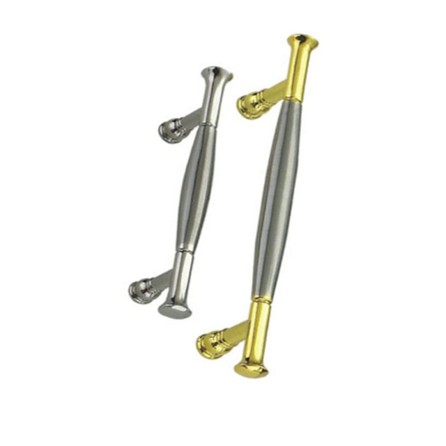 Aleación de zinc 64 mm 96 mm 128 mm Manija de gabinete dorada y cepillada