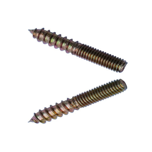 Tornillo de pasador de doble rosca de acero, herrajes para muebles, tornillo para madera, tornillo para guardarropa