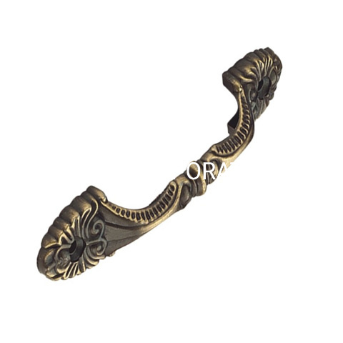 Manija de puerta de latón antigua clásica, manija de gabinete, manija de armario, manija de muebles