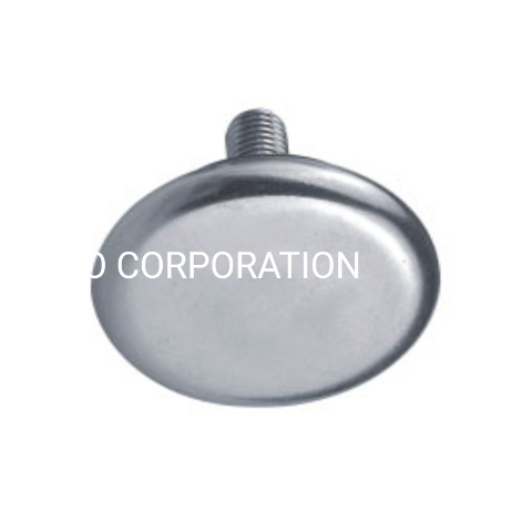 Suministro de fábrica de metal blanco M8 con tornillo ajustable de plástico para pata de mesa