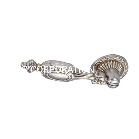 Manija de puerta clásica plateada y dorada de aleación de zinc de estilo europeo de 70 mm