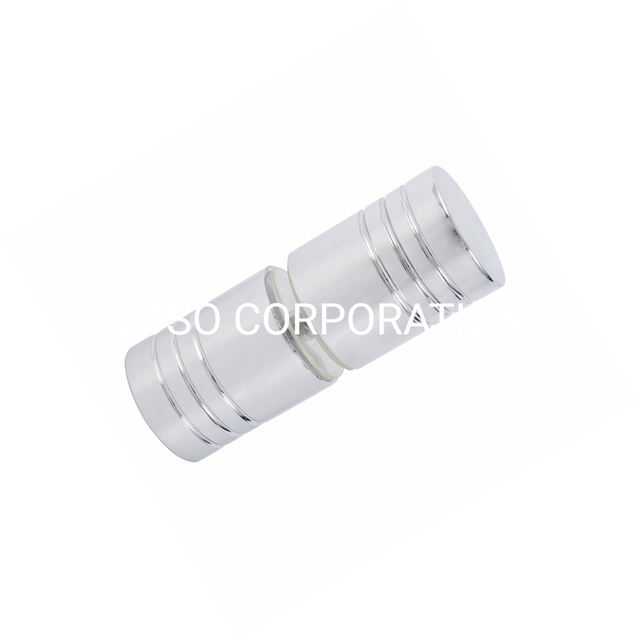 Manija de puerta de vidrio cromada brillante, manija de baño de acero inoxidable 304