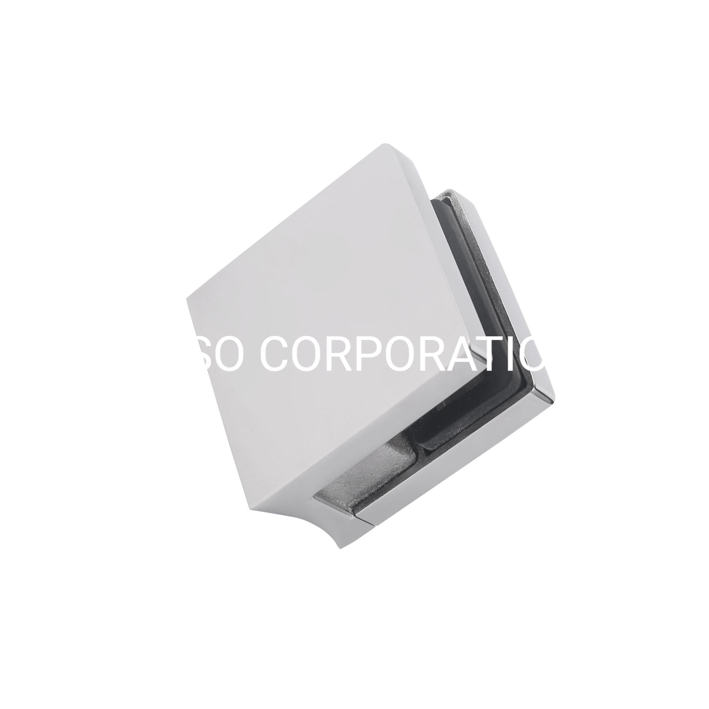 Abrazadera cuadrada de latón y acero inoxidable para puerta de vidrio de 8-10 mm de accesorios de baño
