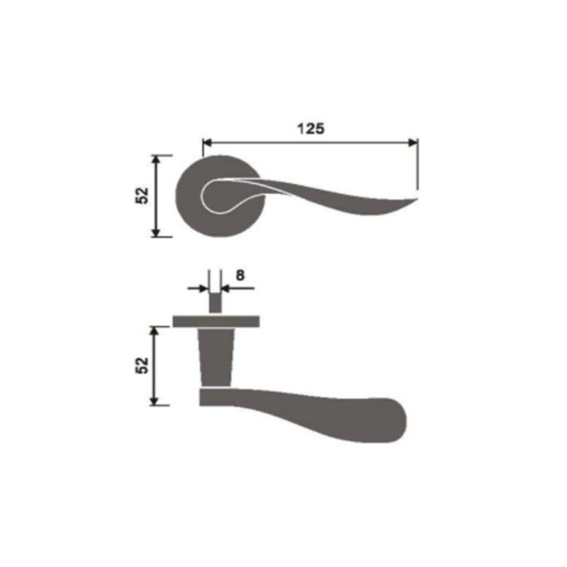 Suministro de fábrica, manija moderna para muebles de 125mm, manija de puerta, manija de armario, oficina