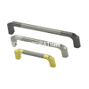 Cepillo de moda de aleación de zinc de 64 mm y manija decorativa negra para muebles de barra