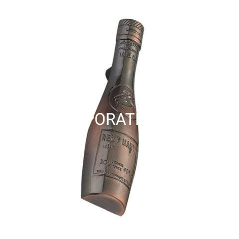Manija pequeña de cobre antiguo de 64mm con forma de botella de moda, manija para cajón, manija para muebles