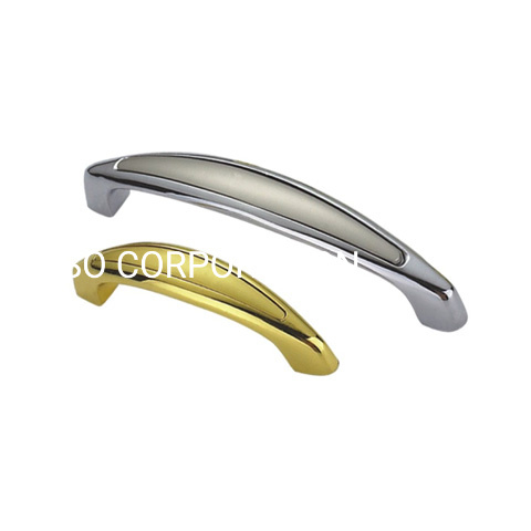 Mango de aleación de zinc, mango cromado brillante y cepillado de 64mm, mango de mesa, mango de escritorio