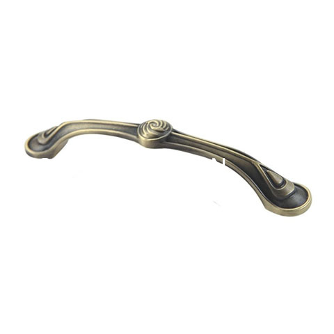 Manija de armario con arco de latón antiguo de cristal, suministro de fábrica, 128mm