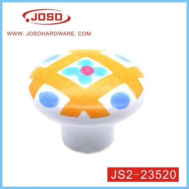 Colorida manija de muebles de cerámica de aleación de zinc para puertas y cajones