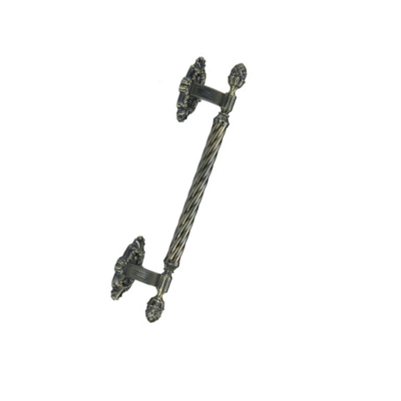 Manija de puerta de latón antiguo de aleación de zinc, 400mm, 500mm, manija de cocina