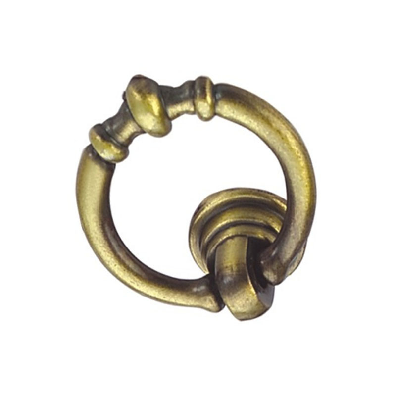 Manija del pecho de la manija del anillo de cobre amarillo antiguo de la aleación 35m m del cinc