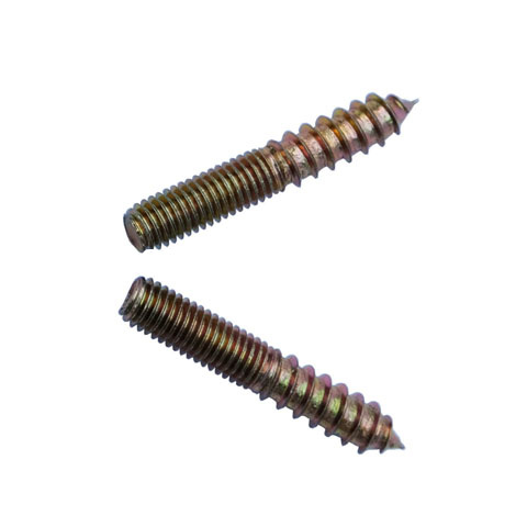 Tornillo de pasador de doble rosca de acero, herrajes para muebles, tornillo para madera, tornillo para guardarropa