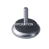 Suministro de fábrica de metal blanco M8 con tornillo ajustable de plástico para pata de mesa