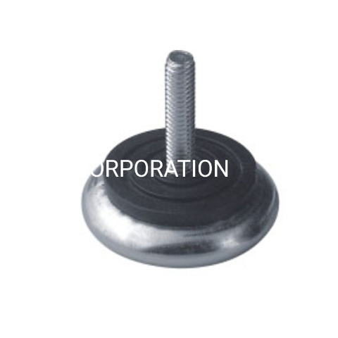 Suministro de fábrica de metal blanco M8 con tornillo ajustable de plástico para pata de mesa