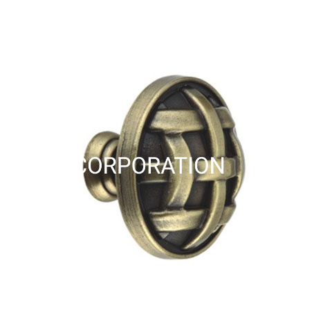 Perilla clásica de aleación de zinc, latón antiguo, 35mm, accesorios para muebles, perilla de gabinete