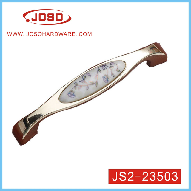 Aleación de zinc dorado clásico con mango de cerámica para armario