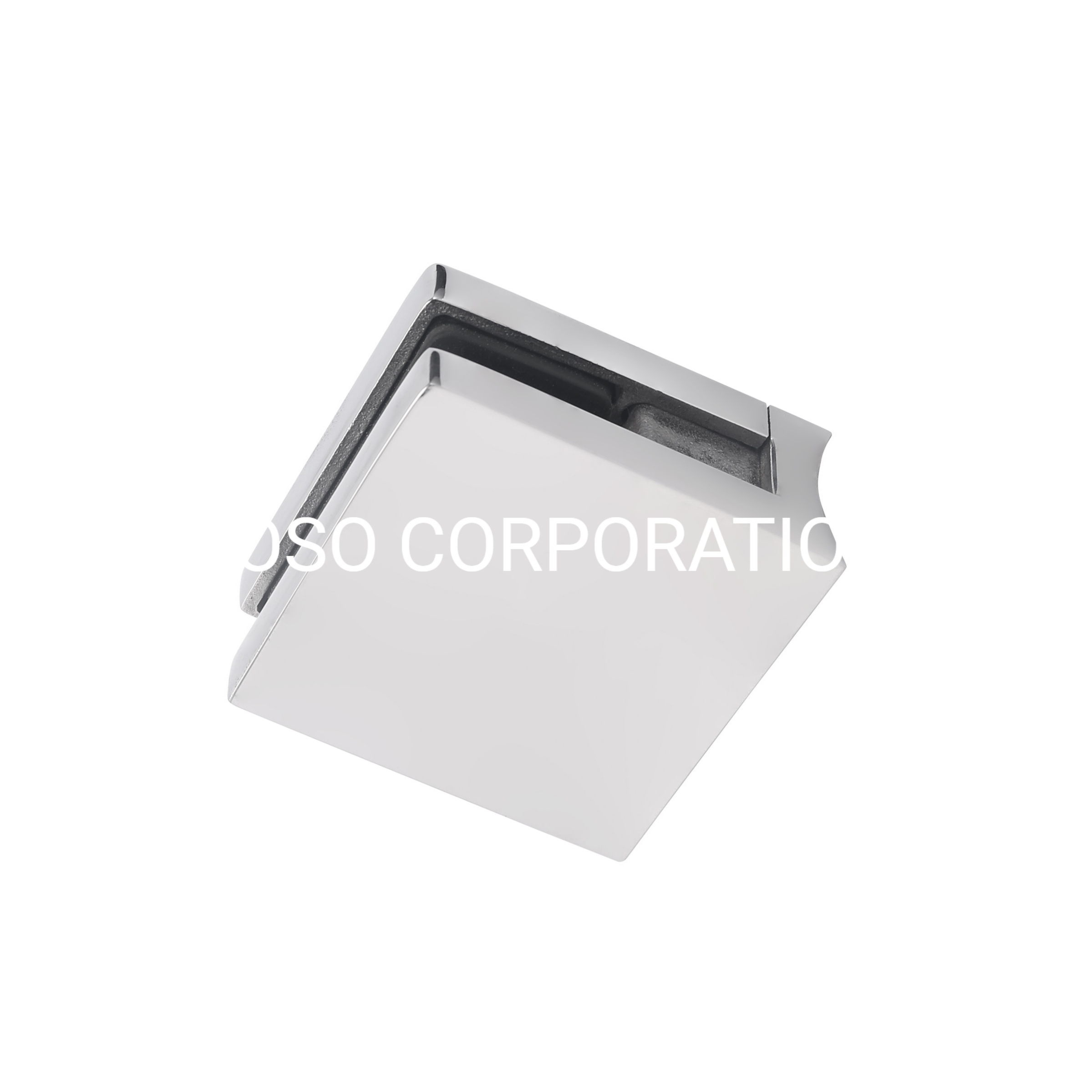 Abrazadera cuadrada de latón y acero inoxidable para puerta de vidrio de 8-10 mm de accesorios de baño