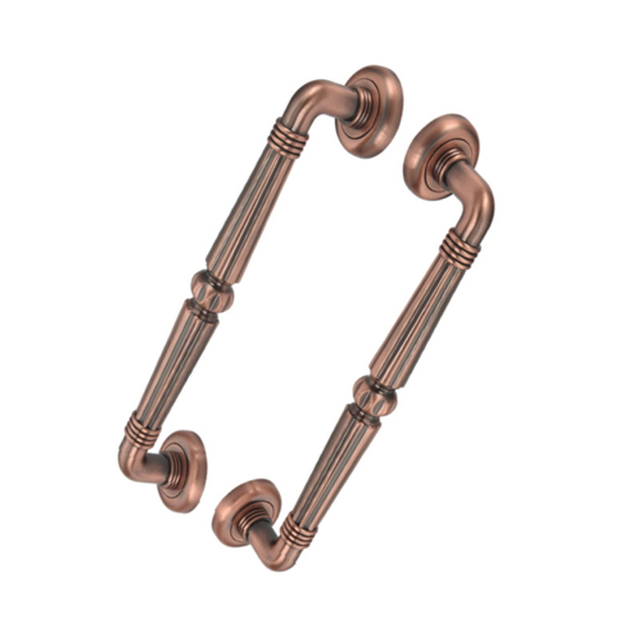 Manija clásica de la manija de puerta del cobre 300m m de la antigüedad de la aleación del cinc