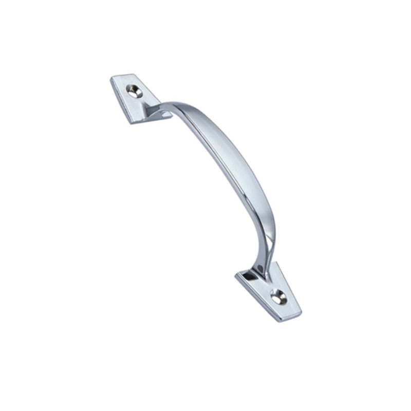 Manija de gabinete con manija cromada brillante, delicada, 108mm, moda de fábrica