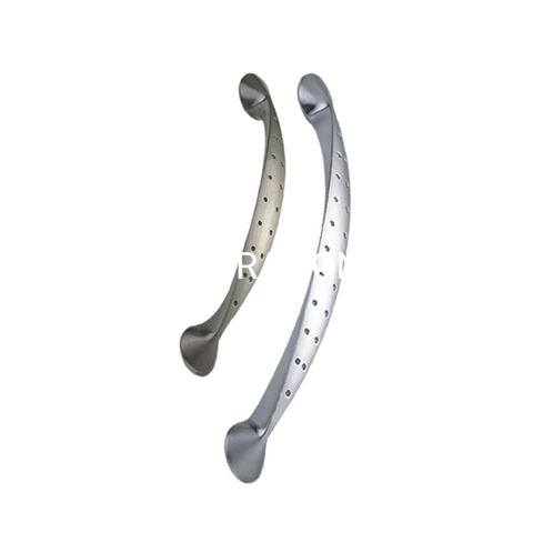 Gabinete de cocina modificado para requisitos particulares suministro de la fábrica de la aleación del cinc 96m m cepillado plateado de la manija de los muebles