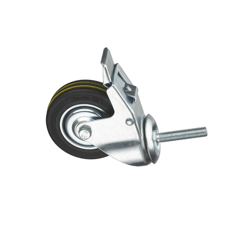 Suministro de fábrica de metal industrial con ruedas de plástico de 75 mm de diámetro y 85 mm