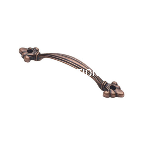 Manija de puerta de cocina con tirador de muebles de cobre antiguo clásico, suministro de fábrica, 120mm