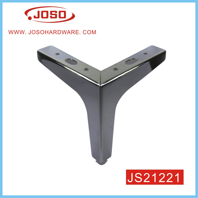 Pata de mueble de metal cromado brillante para mesa