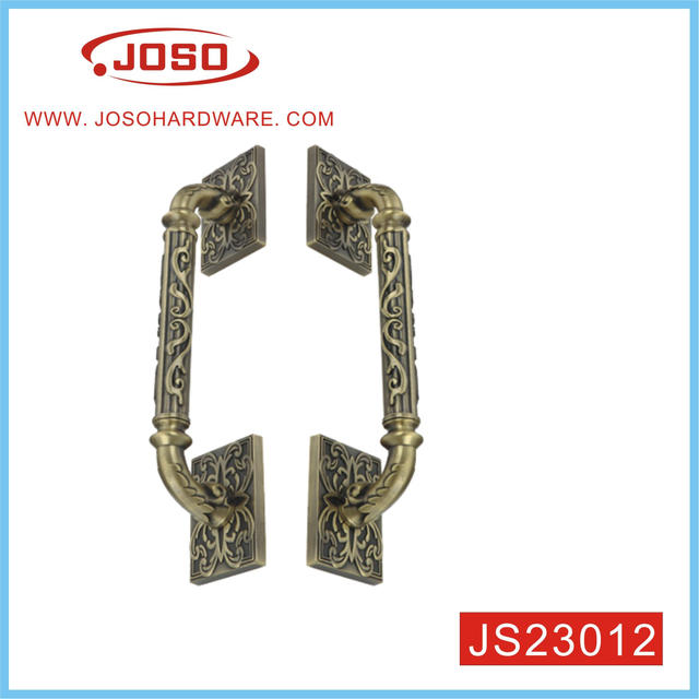 Gran Noble y elegante manija de puerta de aleación de zinc con flor