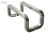 Manija de puerta de acero inoxidable de diseño simple, estilo moderno en forma de H, para herrajes para muebles y puertas de vidrio