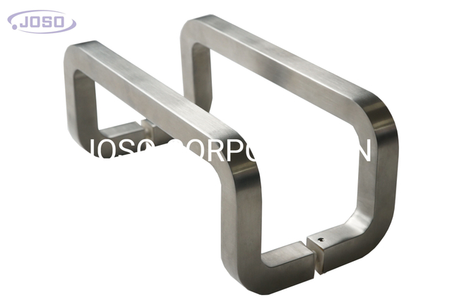 Manija de puerta de acero inoxidable de diseño simple, estilo moderno en forma de H, para herrajes para muebles y puertas de vidrio