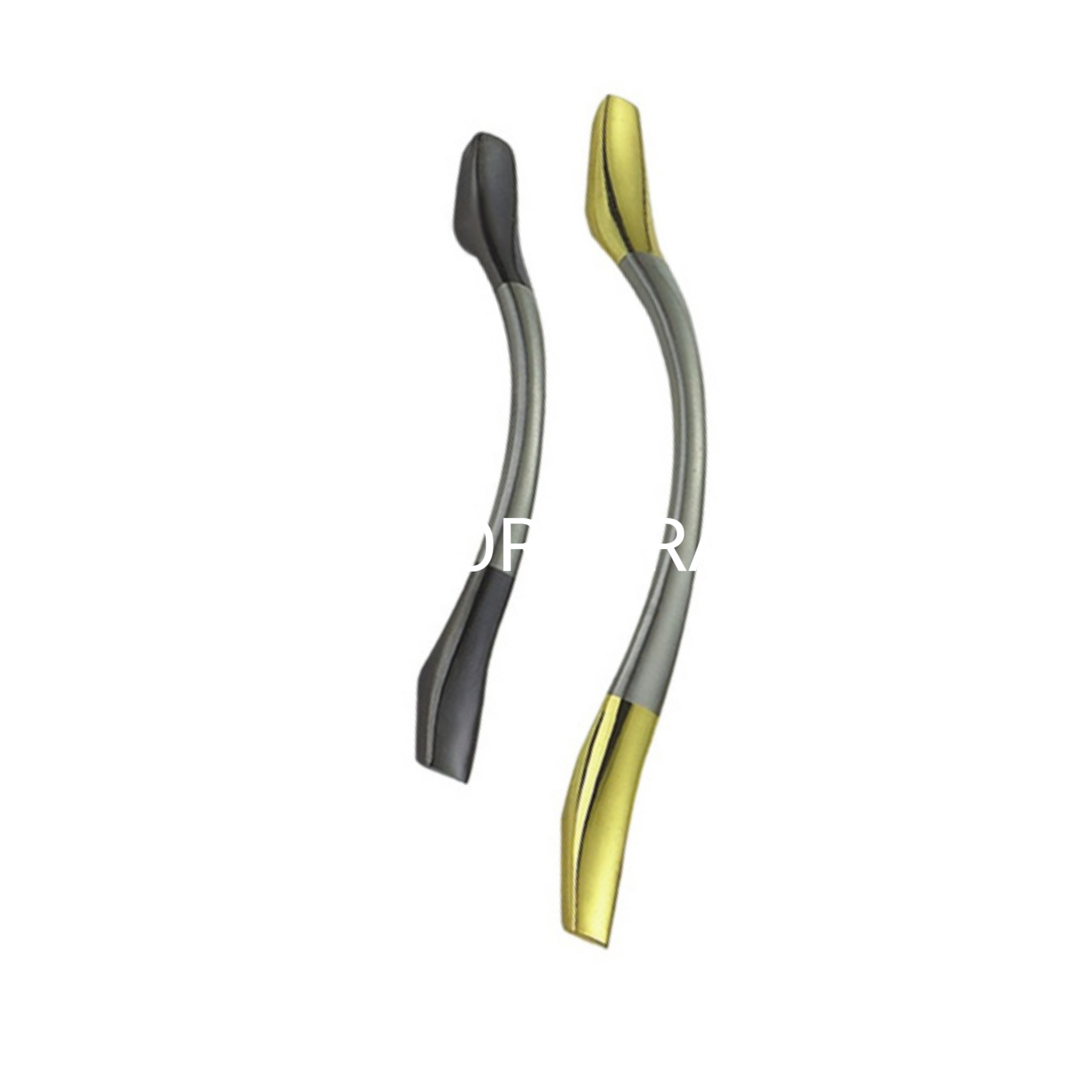 Cepillo de moda y mango chapado en oro Accesorios para muebles Accesorios para puertas