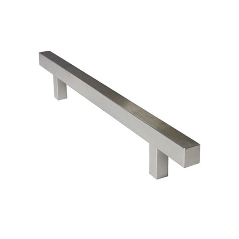 Accesorios de gabinete de hardware de muebles de manija de puerta de vidrio de acero inoxidable tubular cuadrado