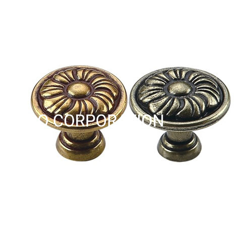 Perilla de puerta de cocina de aleación de zinc vintage, 27 mm, 32 mm, 36 mm