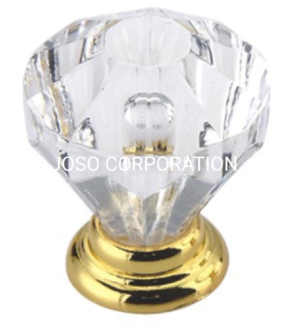 Tirador de armario de acero con cristal, pomo de armario de 32mm, tirador de oficina, tirador de tocador