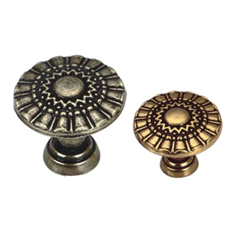 Manija del cajón de aleación de zinc de estilo clásico europeo 27 mm 32 mm 36 mm