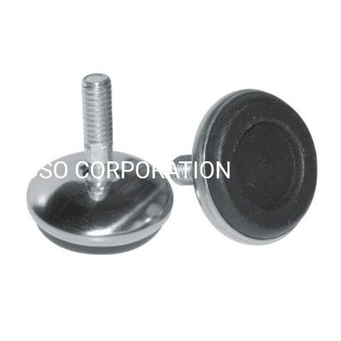 Plástico popular con conector de pata de mesa de hardware de gabinete de tornillo de perno ajustable de acero