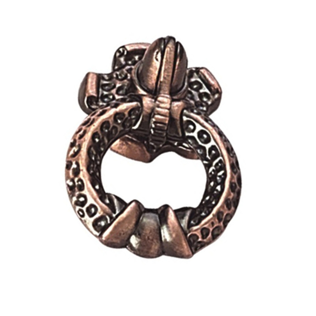 Tirador de anillo de puerta de cobre antiguo de 30mm de metal, tirador de cajón, tiradores de muebles
