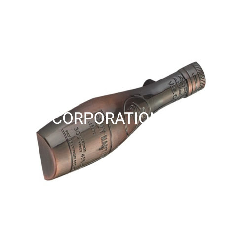 Manija pequeña de cobre antiguo de 64mm con forma de botella de moda, manija para cajón, manija para muebles