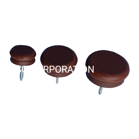 Accesorios calientes de los muebles del protector de la tabla del hardware de los muebles del deslizamiento del clavo de los PP de Brown de la venta