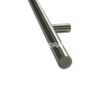 Manija de puerta de vidrio para baño de acero inoxidable 304 personalizada de estilo moderno, manija de barra en T de Metal, accesorios para muebles