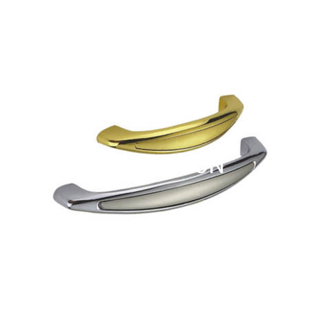 Mango de aleación de zinc, mango cromado brillante y cepillado de 64mm, mango de mesa, mango de escritorio