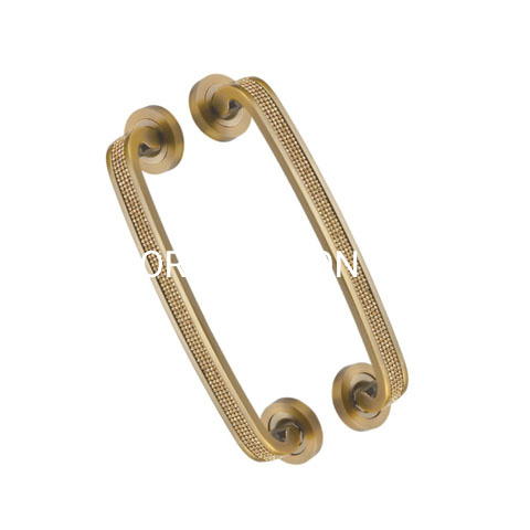 Manija de puerta interior de oficina, manija de puerta dorada de aleación de zinc de estilo europeo, 270mm